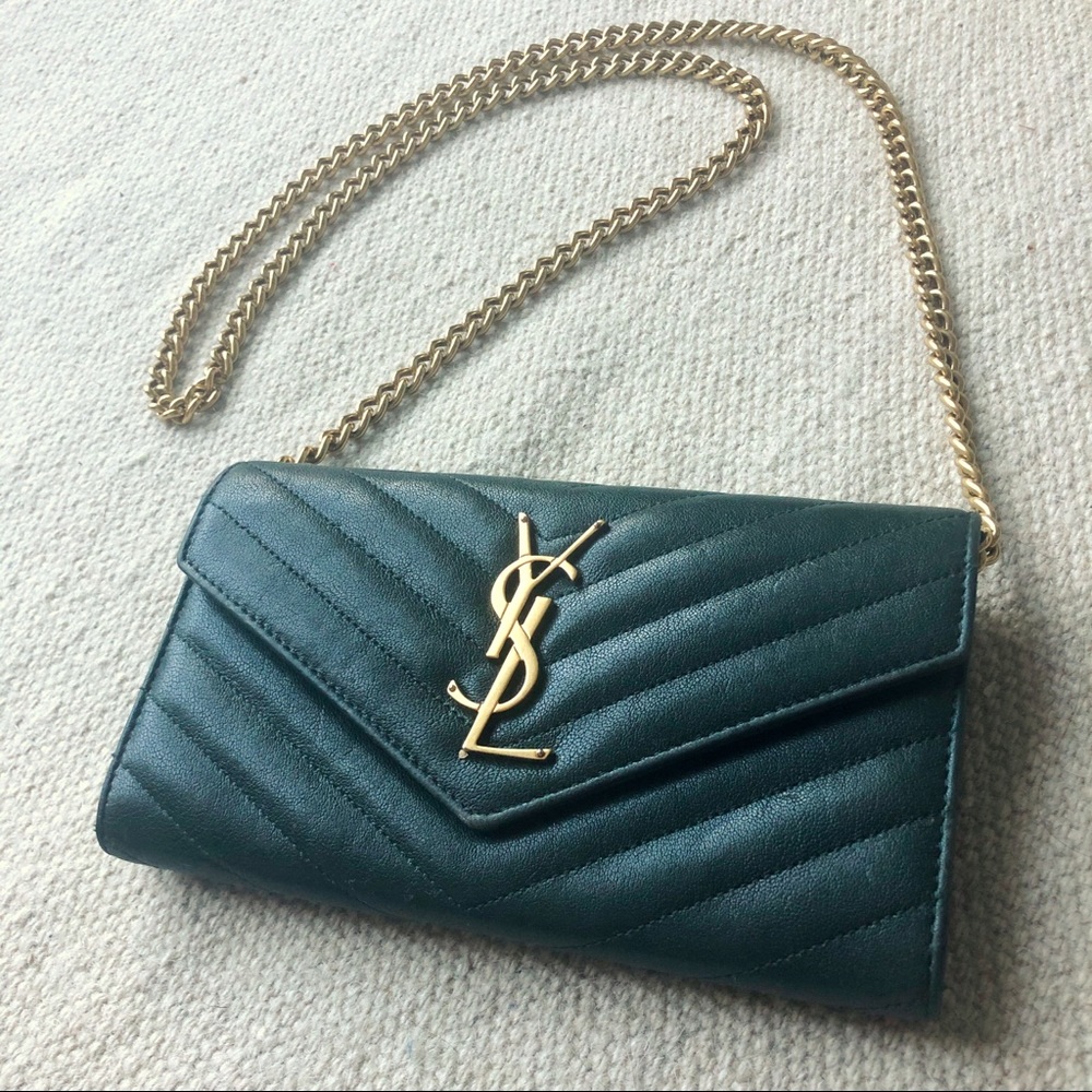 Ysl long chevron wallet